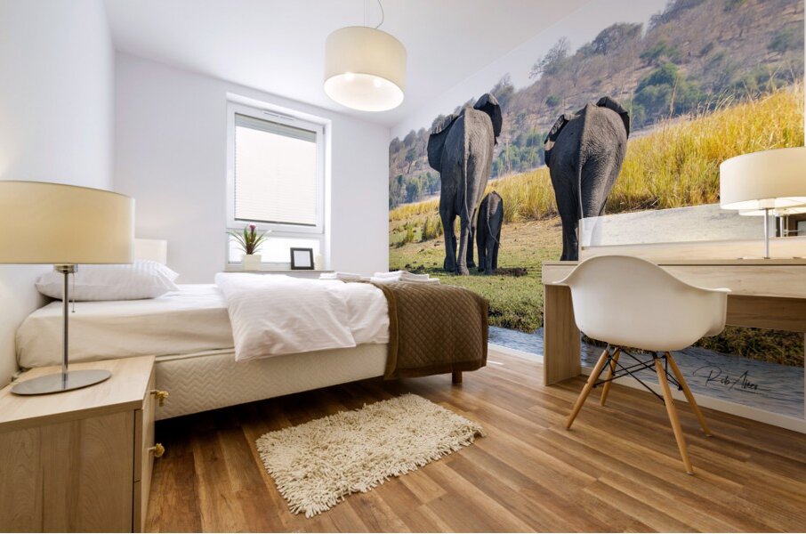 An Elephant Goodbye Mural print